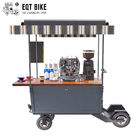 Paslanmaz Çelik Çalışma Masası ile Açık Mobil Otomat Kahve Bisiklet Sepeti 48V