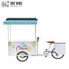 Buzdolabı Yetişkin Üç Tekerlekli Bisiklet Dondurma Arabası Açık Gövde Tipi