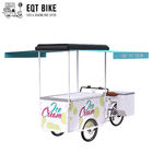 EQT 138L Veya 110L Satış İçin Ön Yük Üç Tekerlekli Bisiklet Dondurma Bisikleti DC Powered Dondurucu Üç Tekerlekli Bisiklet Arabaları Food Trike