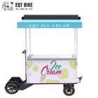 EQT Ticari Dondurma Arabası Elektrikli Kargo Bisiklet Scooter Dondurucu Üç Tekerlekli Bisiklet Otomat Soğuk İçecek için