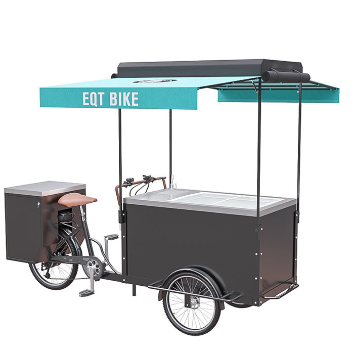 Özelleştirilebilir Çok Fonksiyonlu Dondurma Bisiklet Arabası 300kg Yük Kapasitesi
