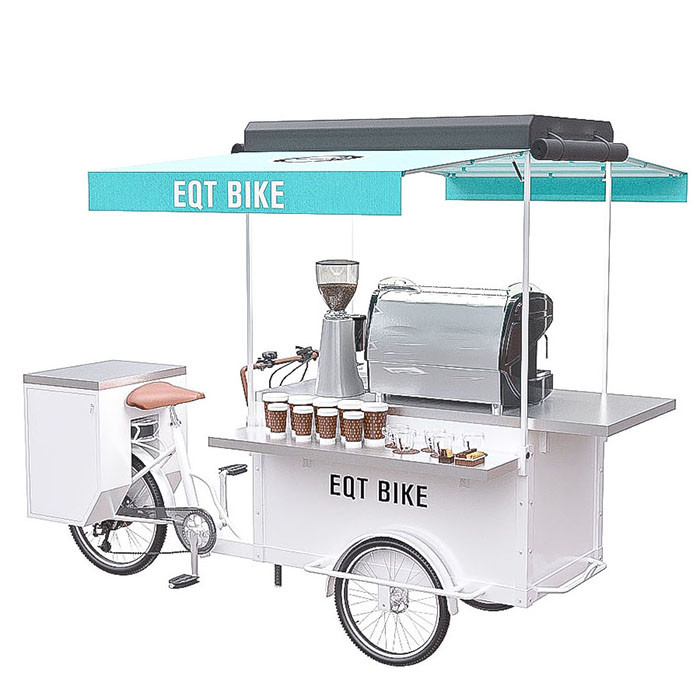 Çok İşlevli Mobil Gıda scooter, Özel Kahve Sepeti 150kg Yük Kapasitesi