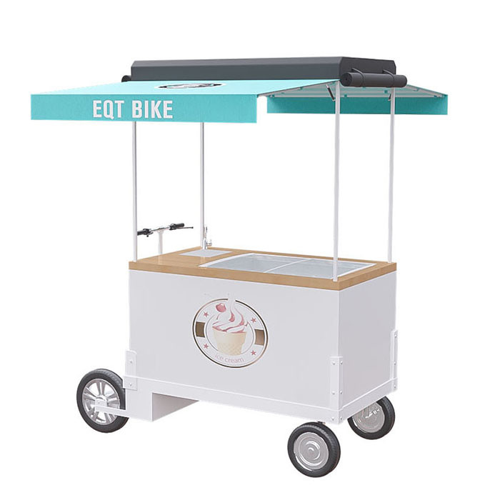 Büyük Depolama Dondurma Trike, Uzun Servis Ömrü ile Dondurma Push Cart