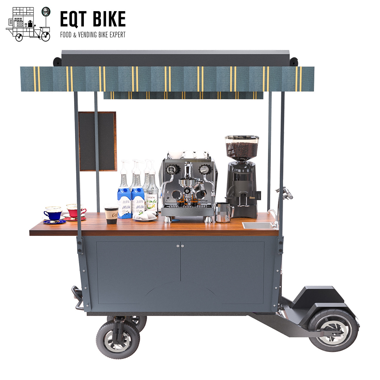 Elektrikli Kargo Paten Kahve Sokak Sepeti Aşınma Direnci