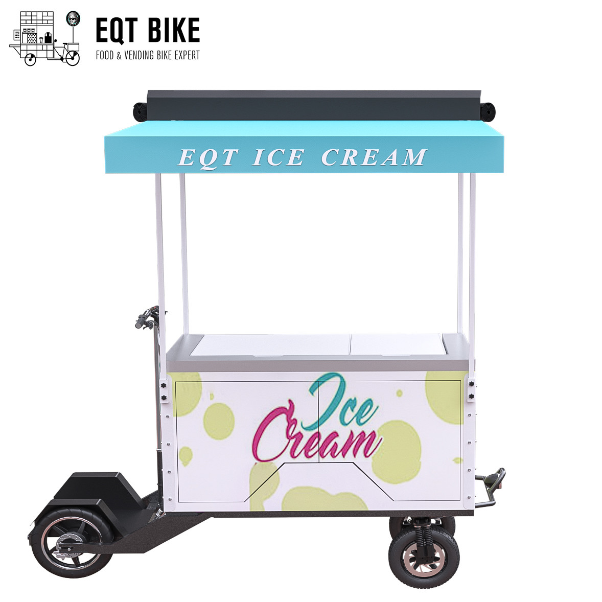 Disk Frenli Dondurma Bisiklet Arabası 18KM/H Dondurma Otomatı Üç Tekerlekli Bisiklet