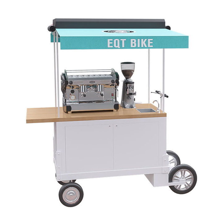 Yüksek Teknik Özellikler Pil Konfigürasyonlu Mobil Kahve Bisiklet Arabası